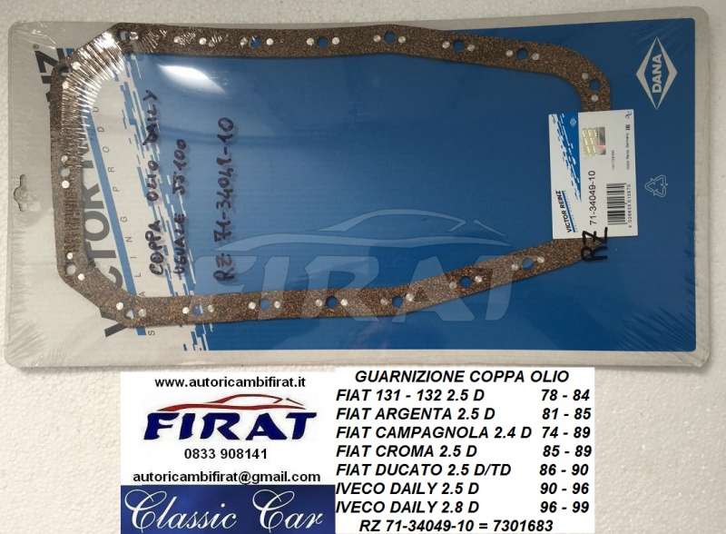 GUARNIZIONE COPPA OLIO FIAT 131-ARGENTA-CROMA-DUCATO(7301683)